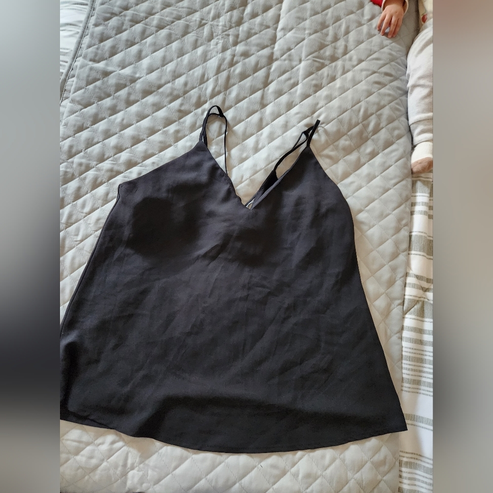 Black V-Neck Top